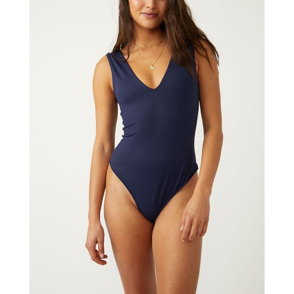 FREE PEOPLE Keep It Sleek Bodysuit / Marlin - Picture 1 of 7